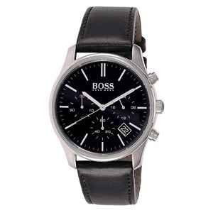 Hugo Boss black dial leather men’s wrist watch